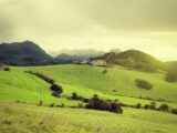 Farmlands and mountains